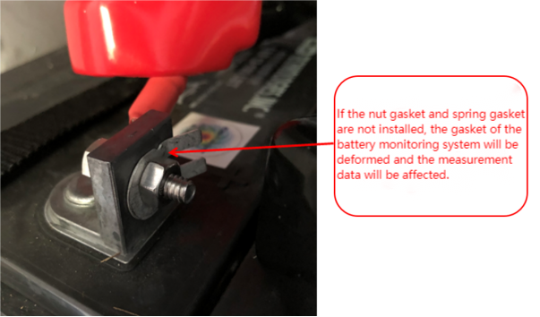 deformation of the battery monitoring spacer