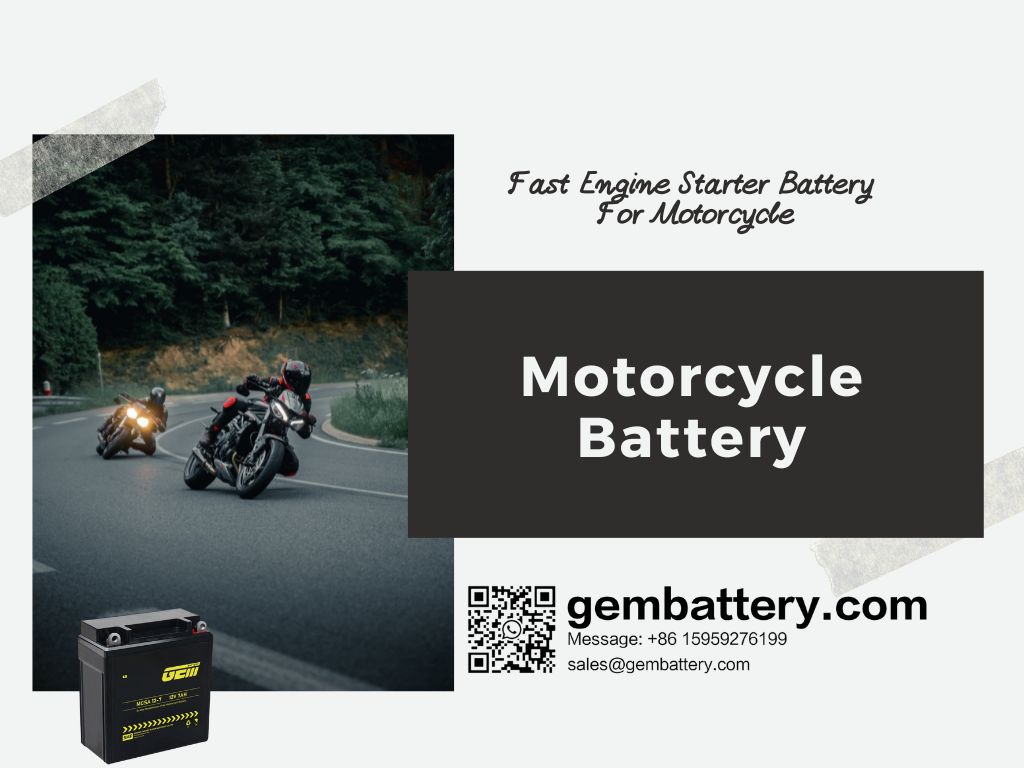 Fast Engine Starter Motorcycle Battery