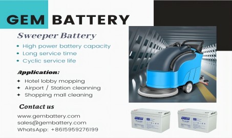 GEM Battery for floor sweeping machine